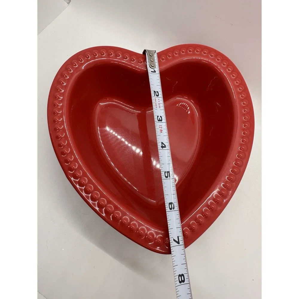 Chantal Red Heart Shaped‎ Bowl Dish 3 cup 93-HBB15 Bake Freeze Serve Stoneware